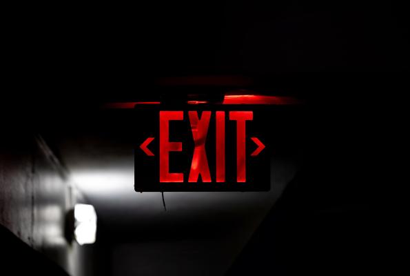 znak świetlny EXIT